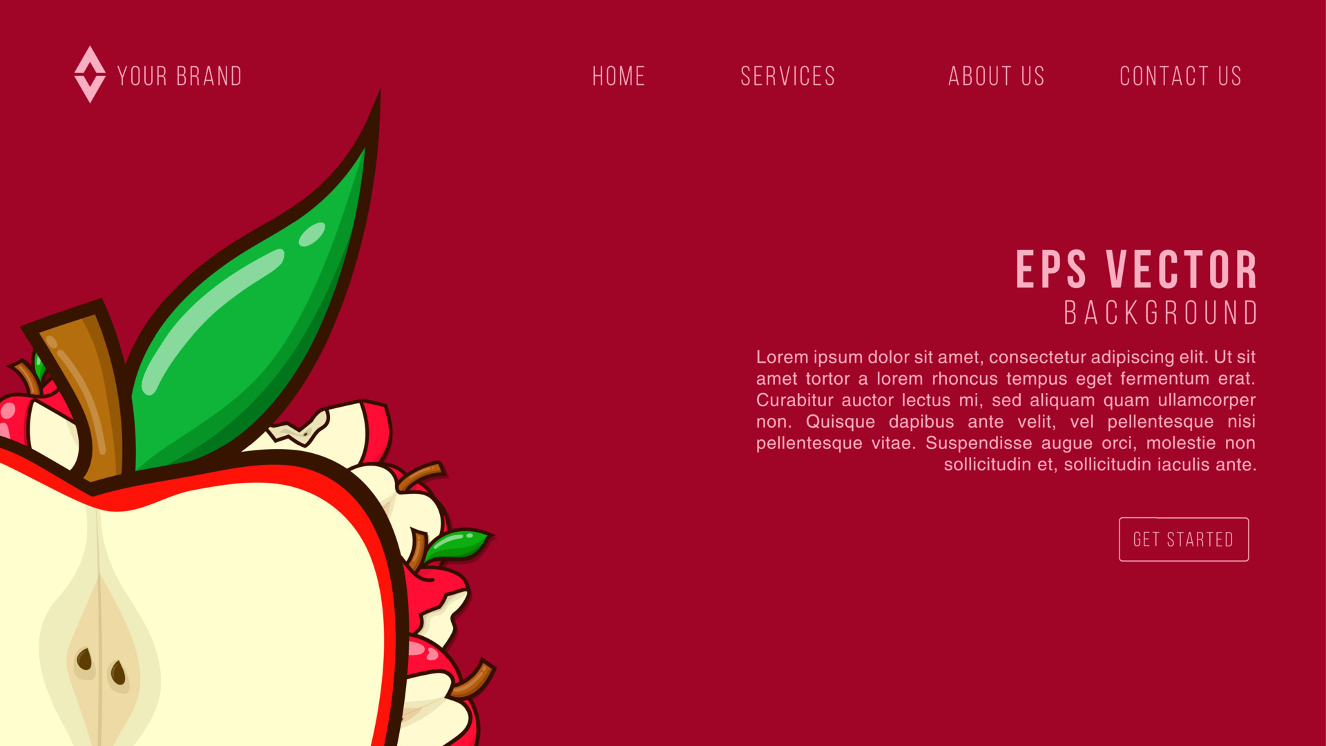 Apple Theme Web Design Abstract Background EPS 10 Vector For Website