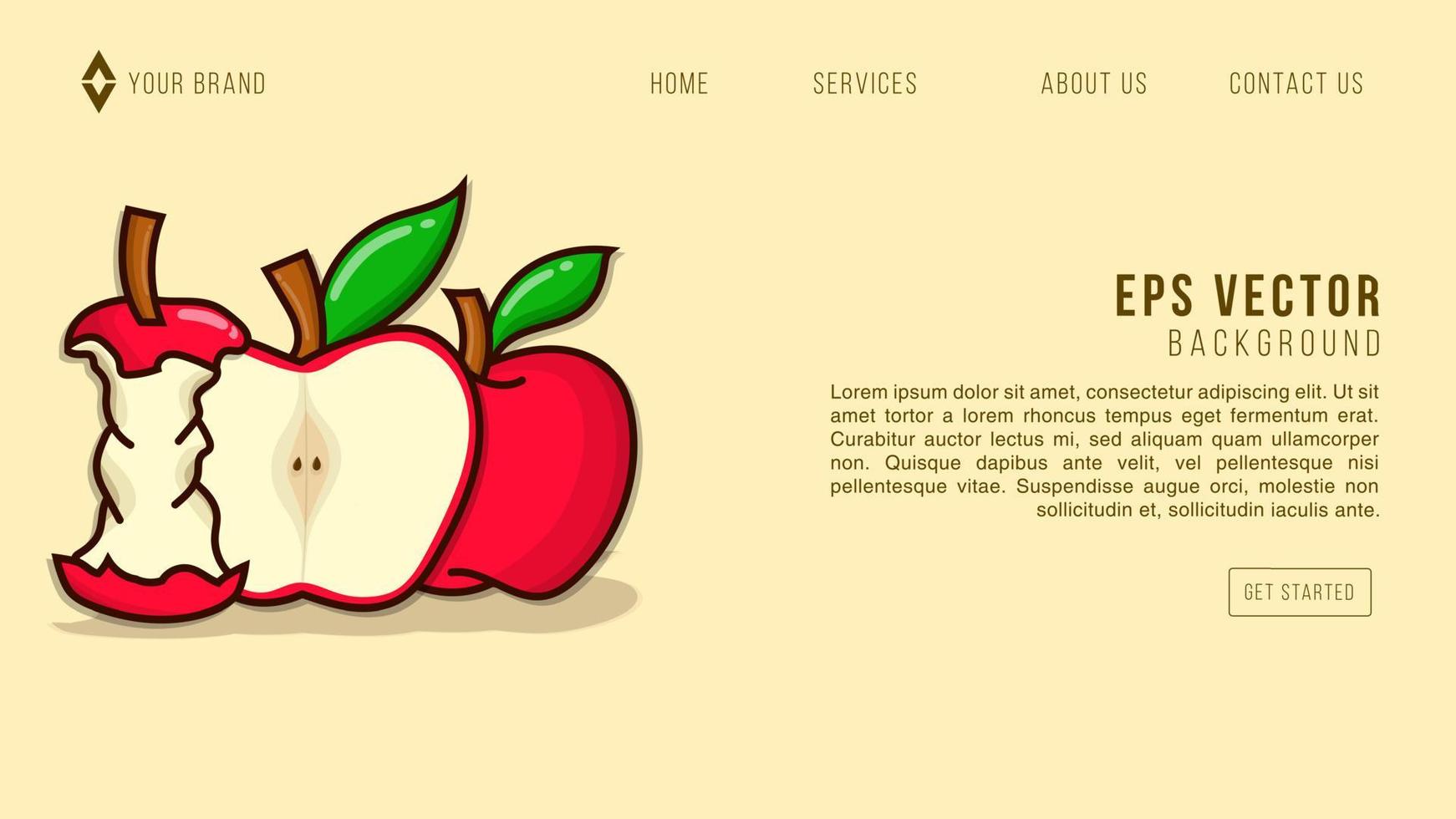 Apple tema web diseño abstracto fondo eps 10 vector para sitio web, página de inicio, página de inicio, página web, plantilla web