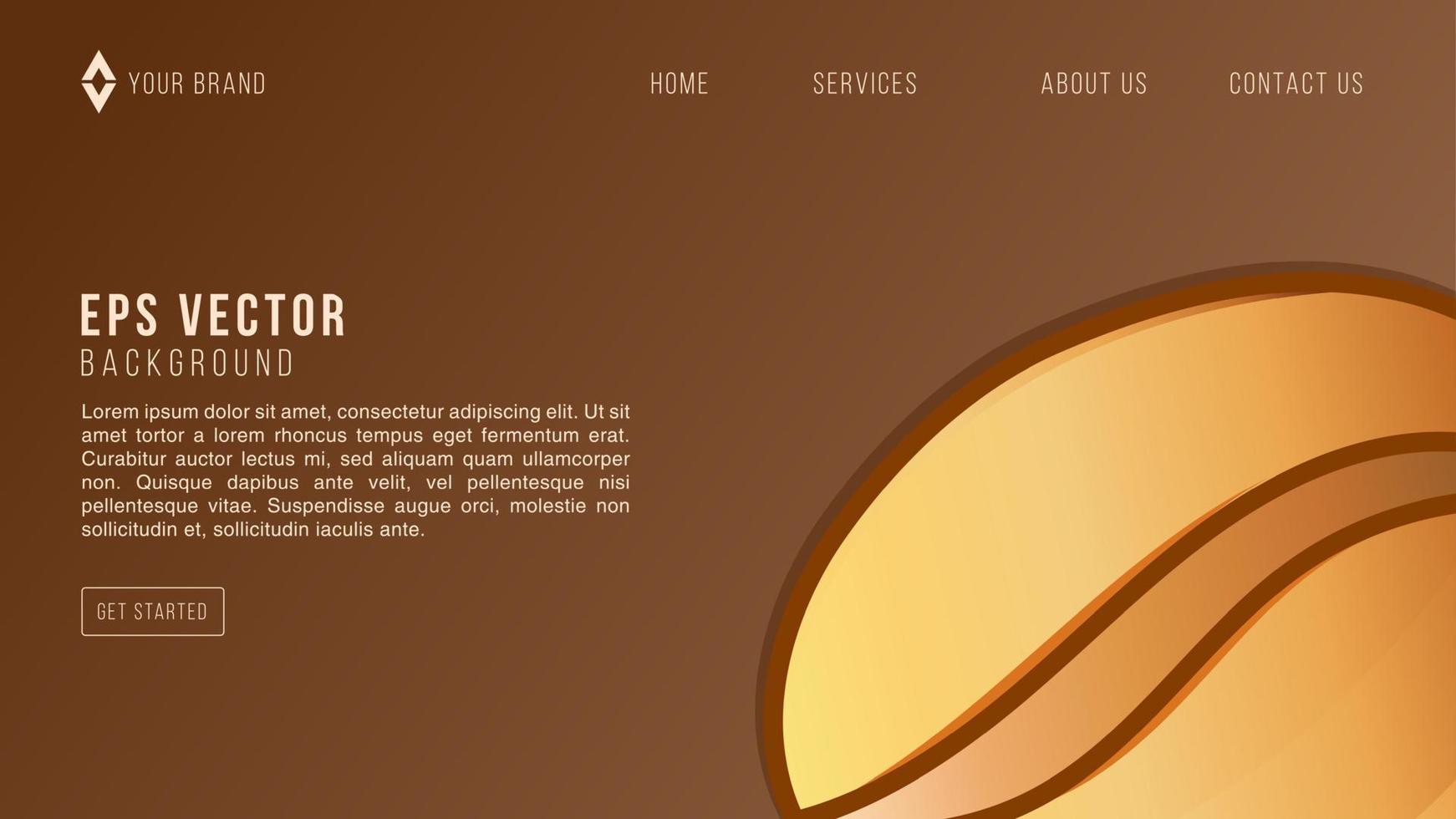 café marrón diseño web fondo abstracto limonada eps 10 vector para sitio web, página de inicio, página de inicio, página web, plantilla web