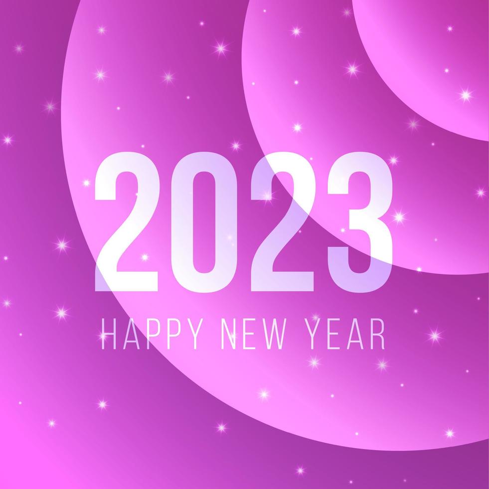 Purple New Year 2023 Template Design For Social Media, Banner, Poster vector