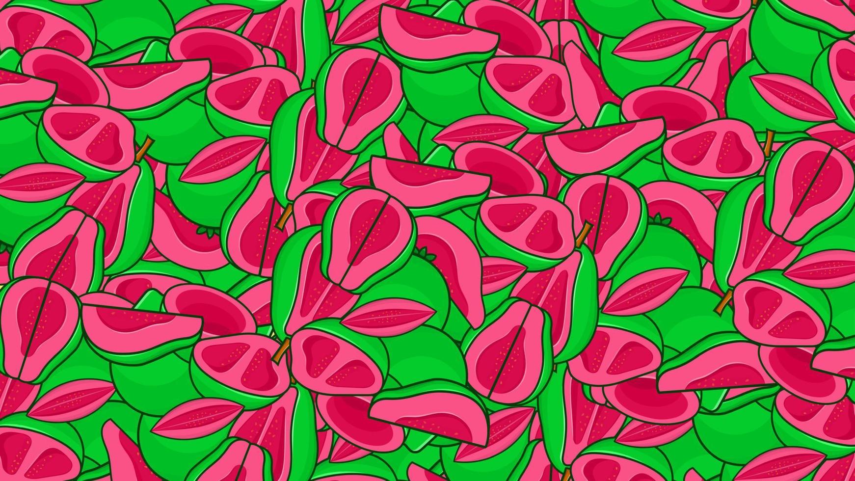 Guava Fruit Pattern Seamless Abstract Background EPS. Used for Poster, Banner, Website, Card Template vector