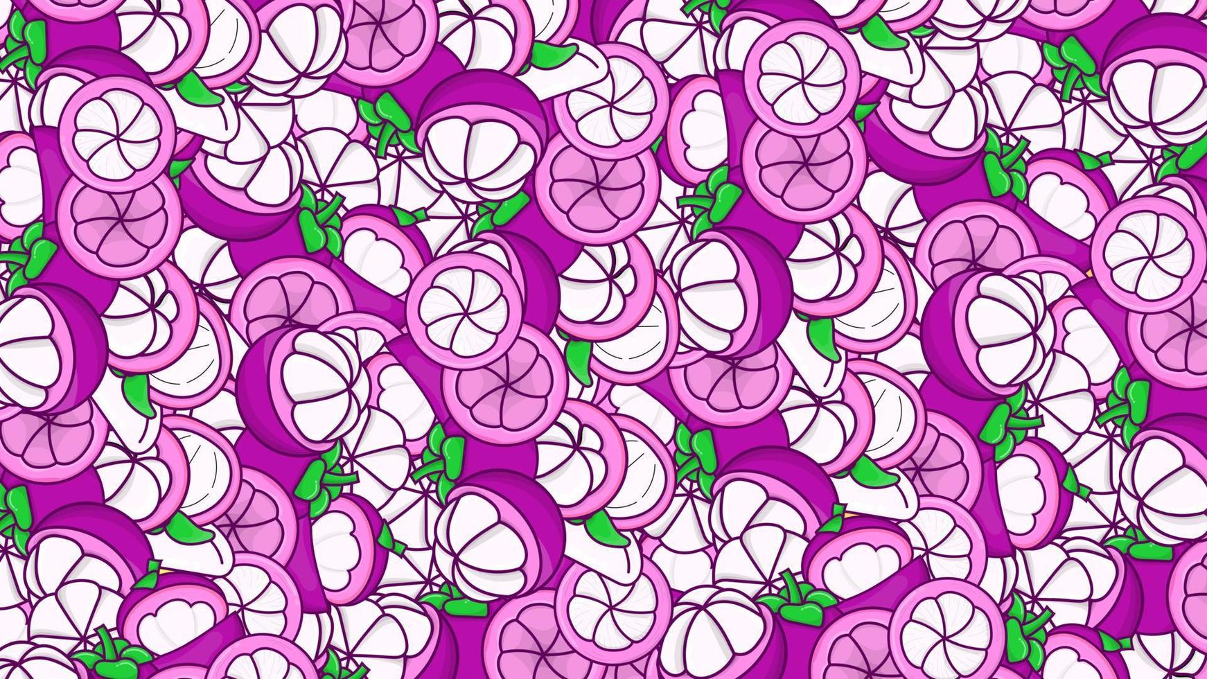 patrón de fruta de mangostán sin fisuras de fondo abstracto eps. utilizado para carteles, pancartas, sitios web, plantillas de tarjetas vector