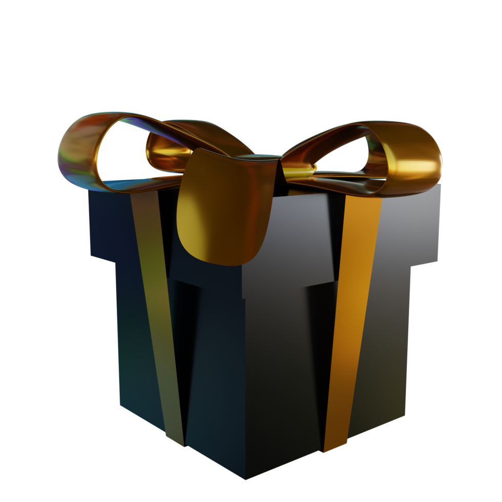 gift box with gold ribbon png