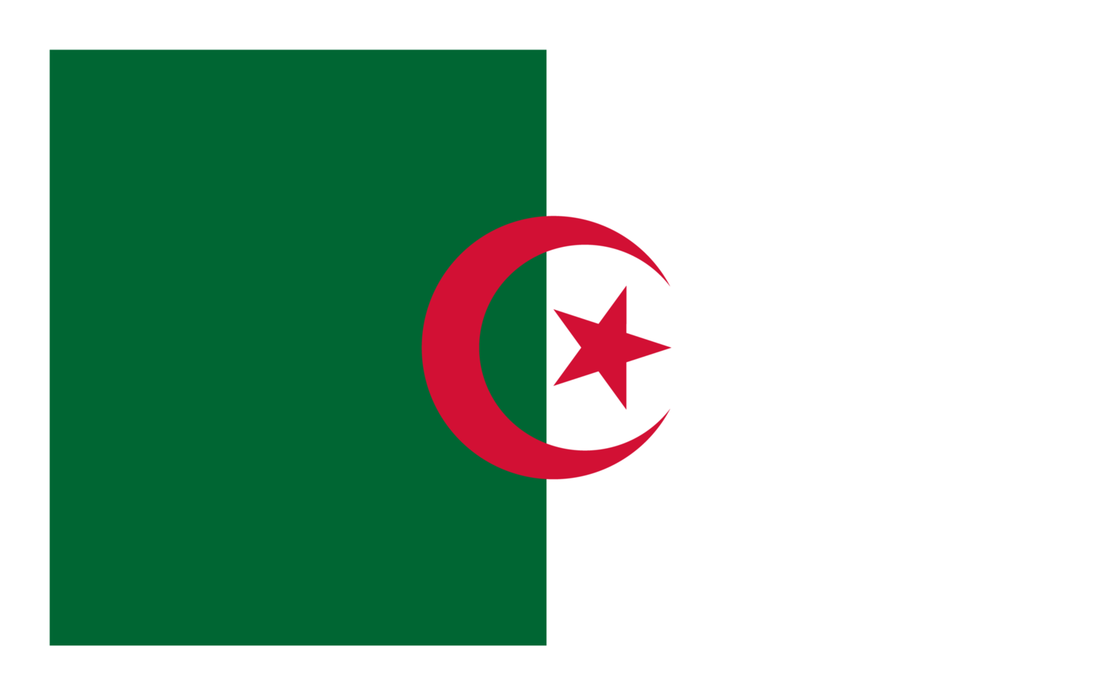 drapeau de l'algérie avec image transparente png de dimension officielle