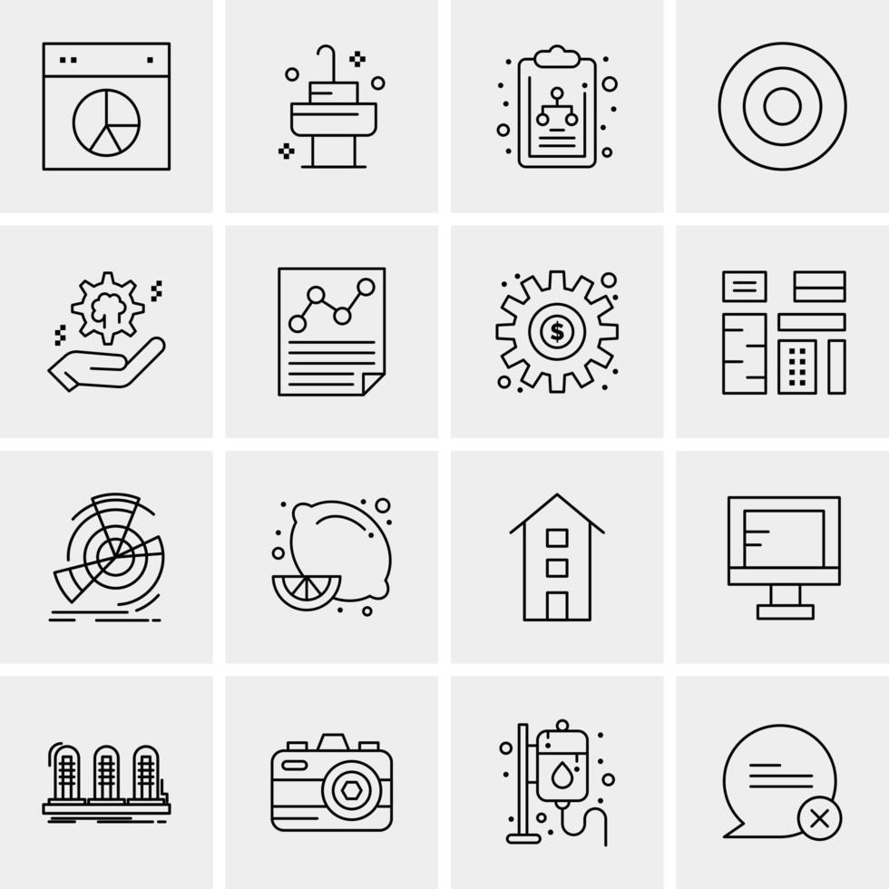 16 Business Universal Icons Vector Creative Icon Illustration to use in web and Mobile Related project