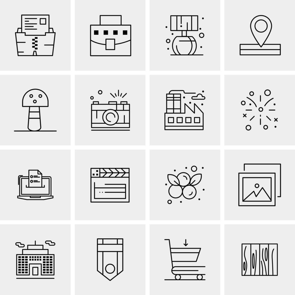 16 Business Universal Icons Vector Creative Icon Illustration to use in web and Mobile Related project