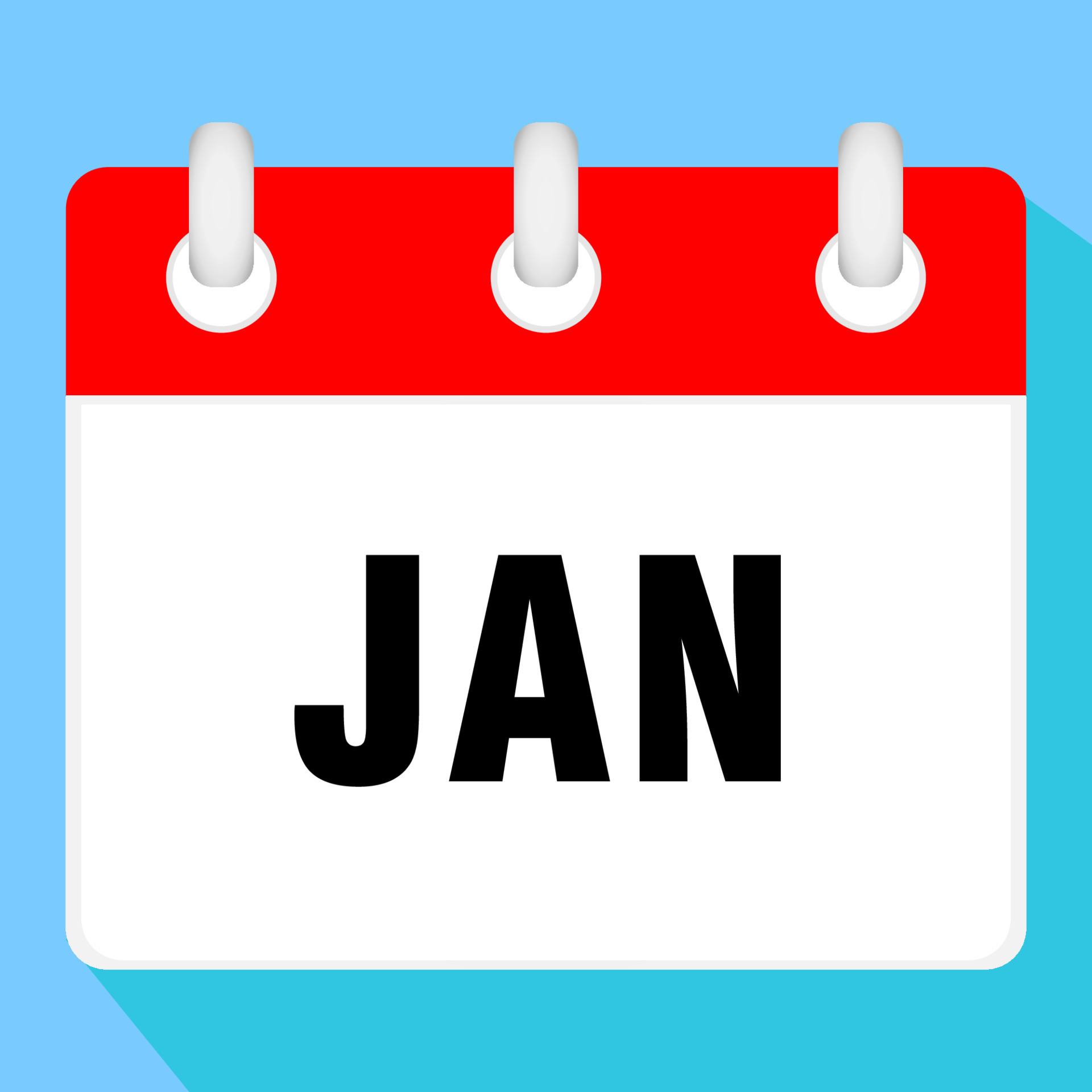 Calendar icon for January. Vector illustration. 15119061 Vector Art at Vecteezy
