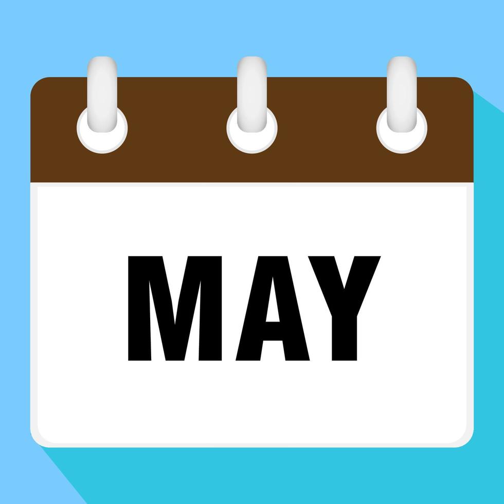 Calendar icon for May. Vector illustration.