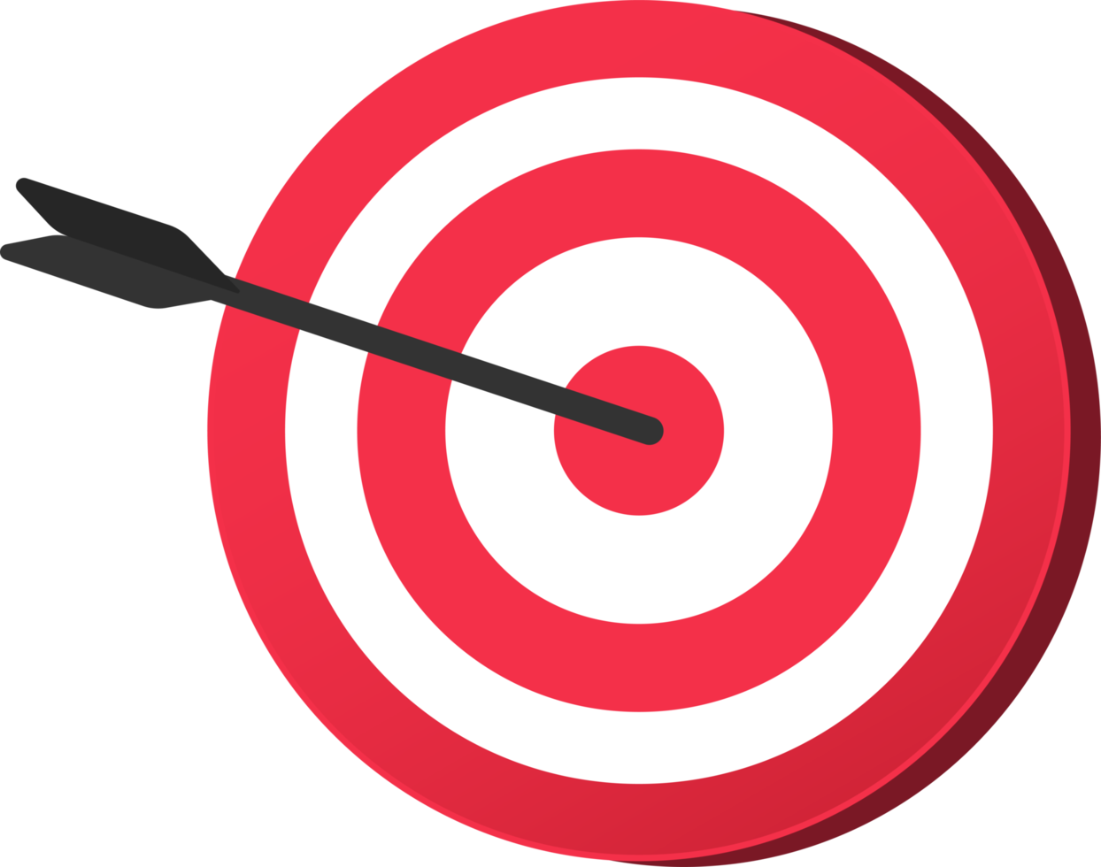 red target icon Target board with dart darts. illustration PNG