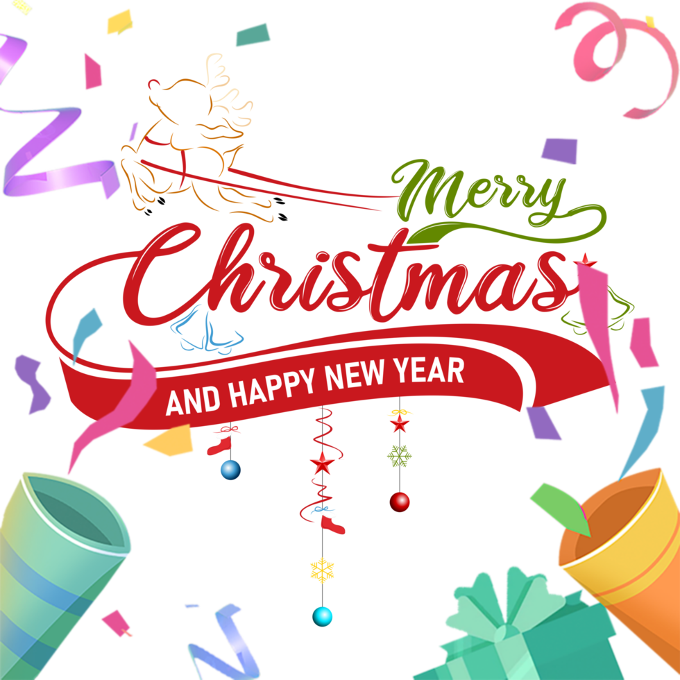 Merry Christmas and Happy New Year Status Image png