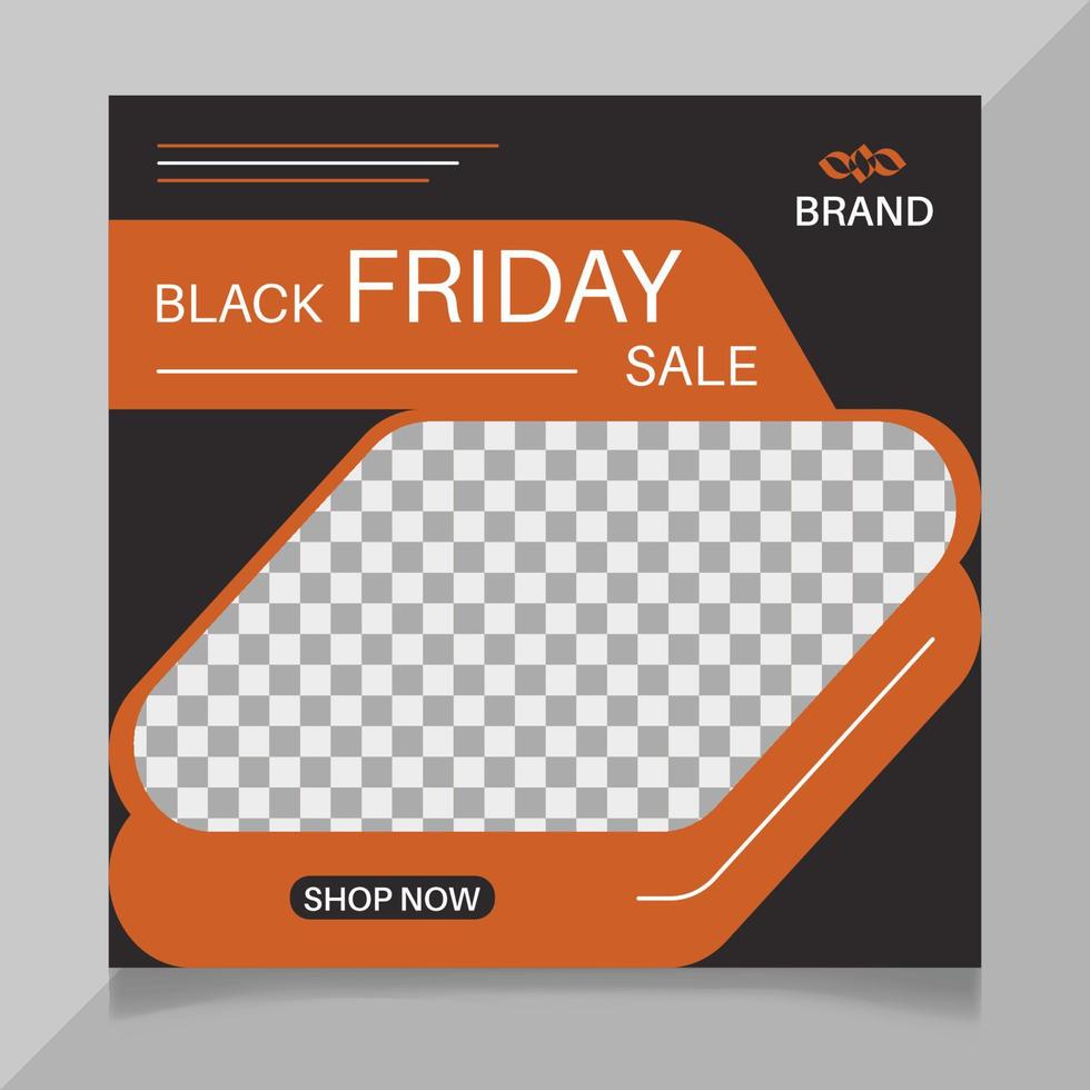 Black friday sale social media post design vector