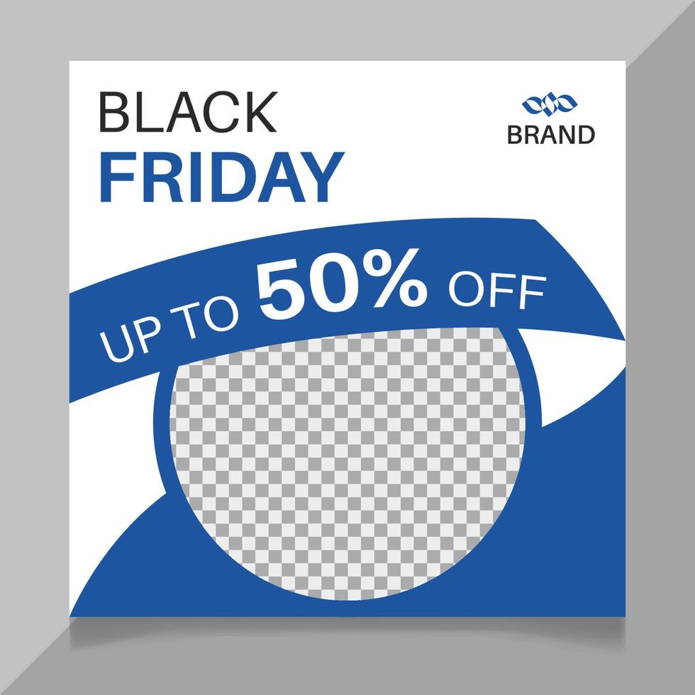 Black friday sale social media post design vector