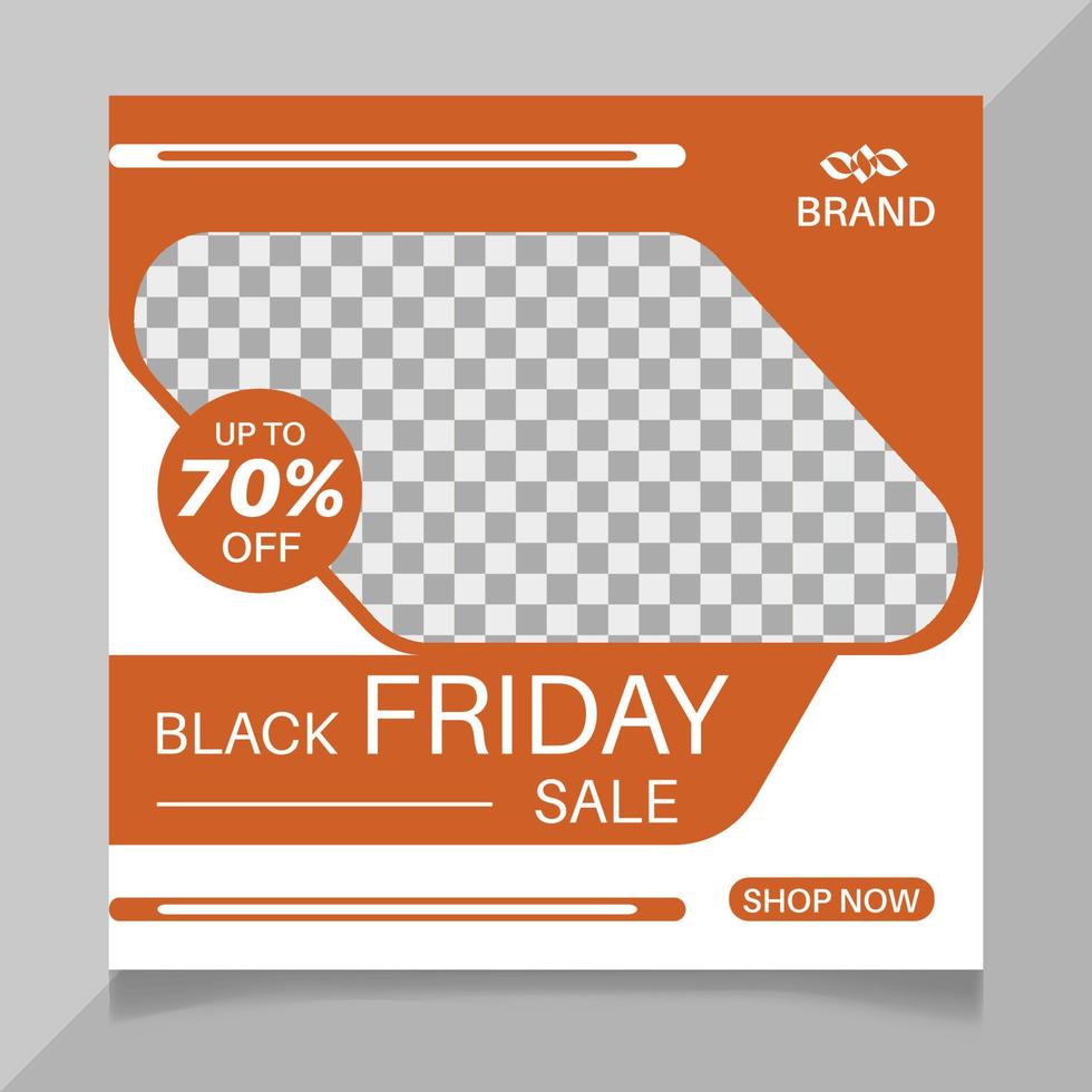 Black friday sale social media post design vector