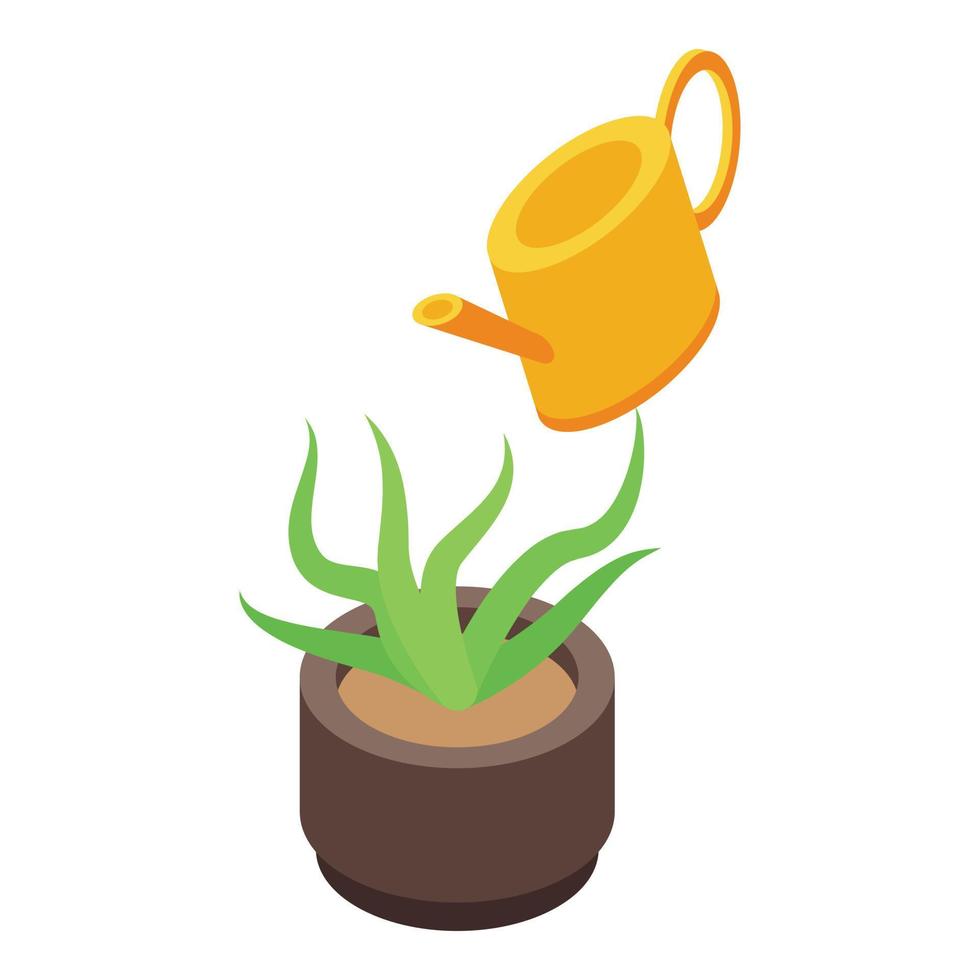 Water plant pot icon isometric vector. Vacuum cleaner vector
