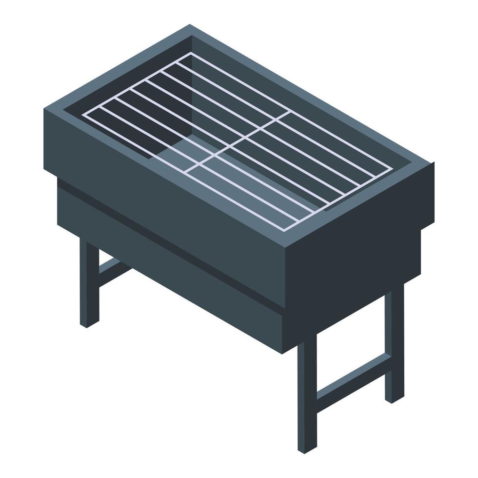 Grill bbq icon isometric vector. Fish master vector