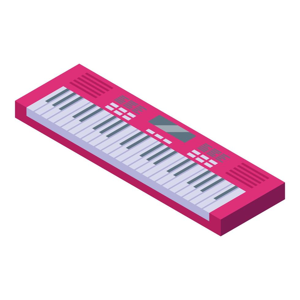 Music synthesizer icon isometric vector. Dj piano vector