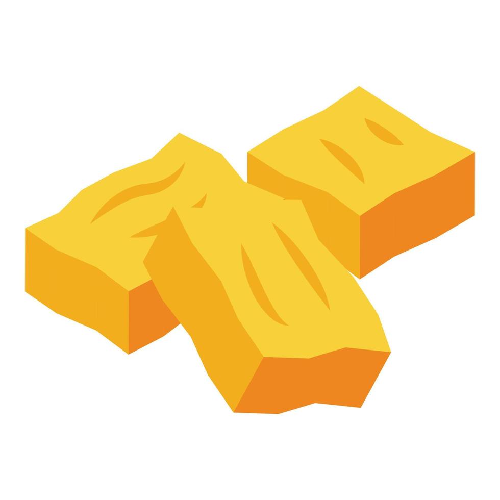 Dry mango icon isometric vector. Healthy snack vector