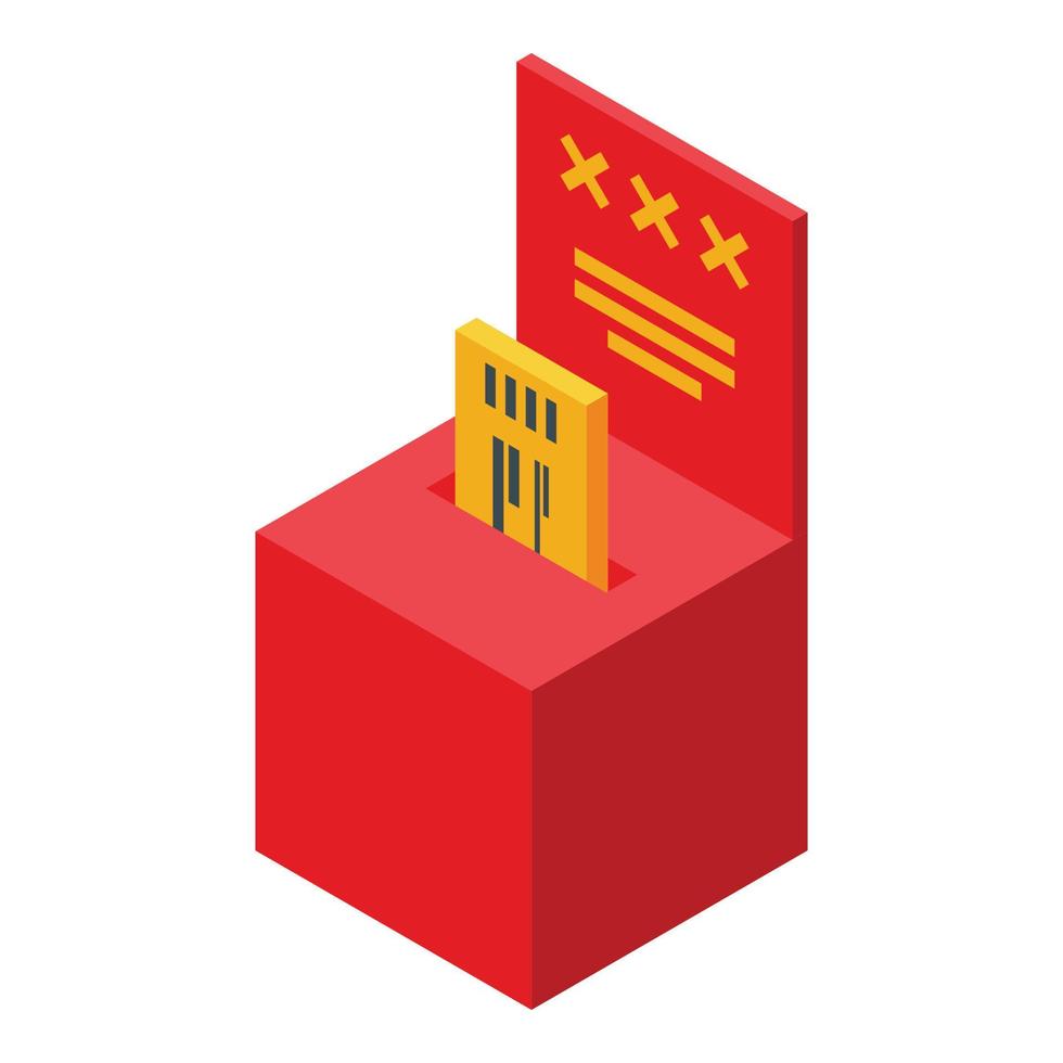 Game box icon isometric vector. Money wheel vector