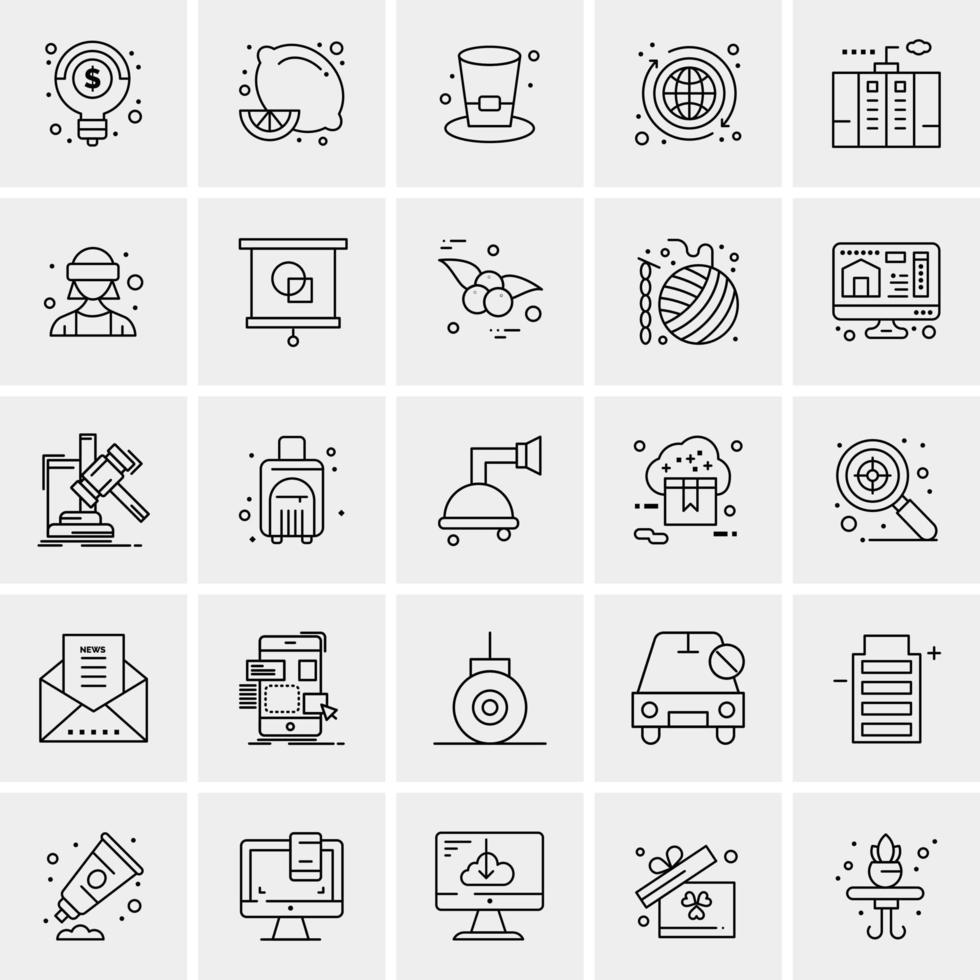 25 Universal Business Icons Vector Creative Icon Illustration to use in web and Mobile Related project