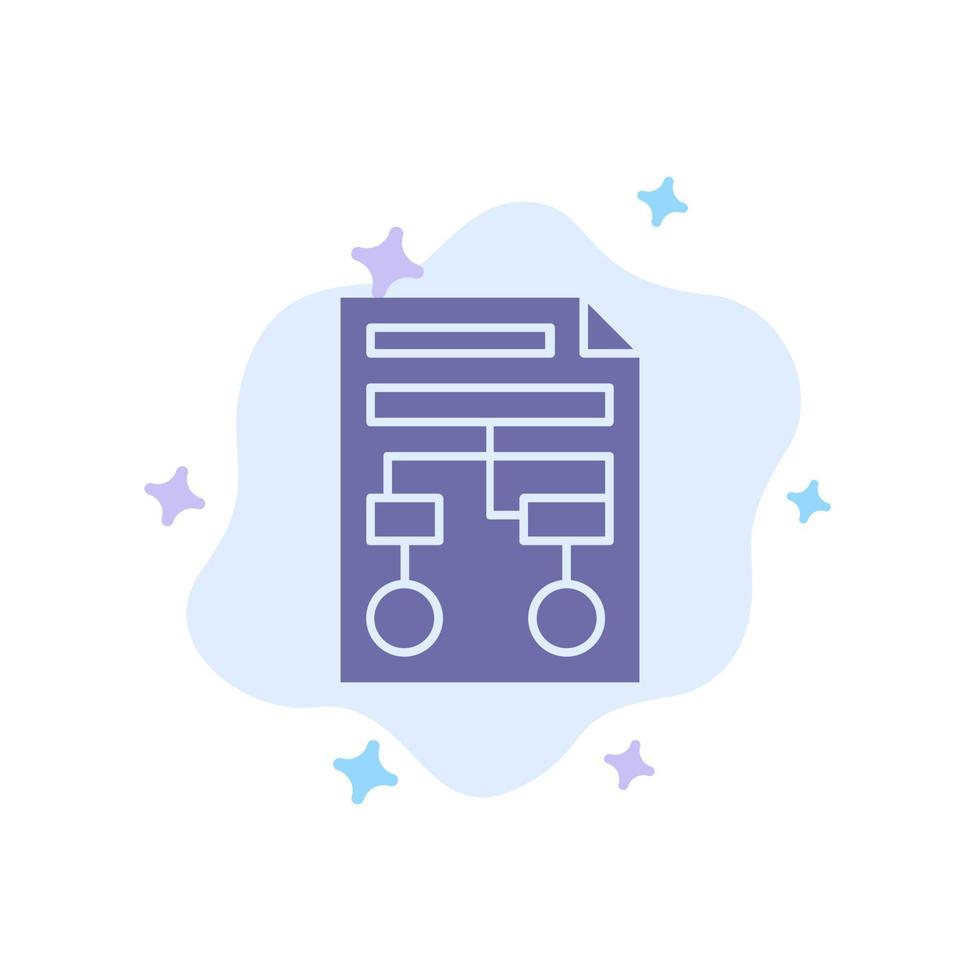 Graph Paper Process Wireframe Document Blue Icon on Abstract Cloud Background vector