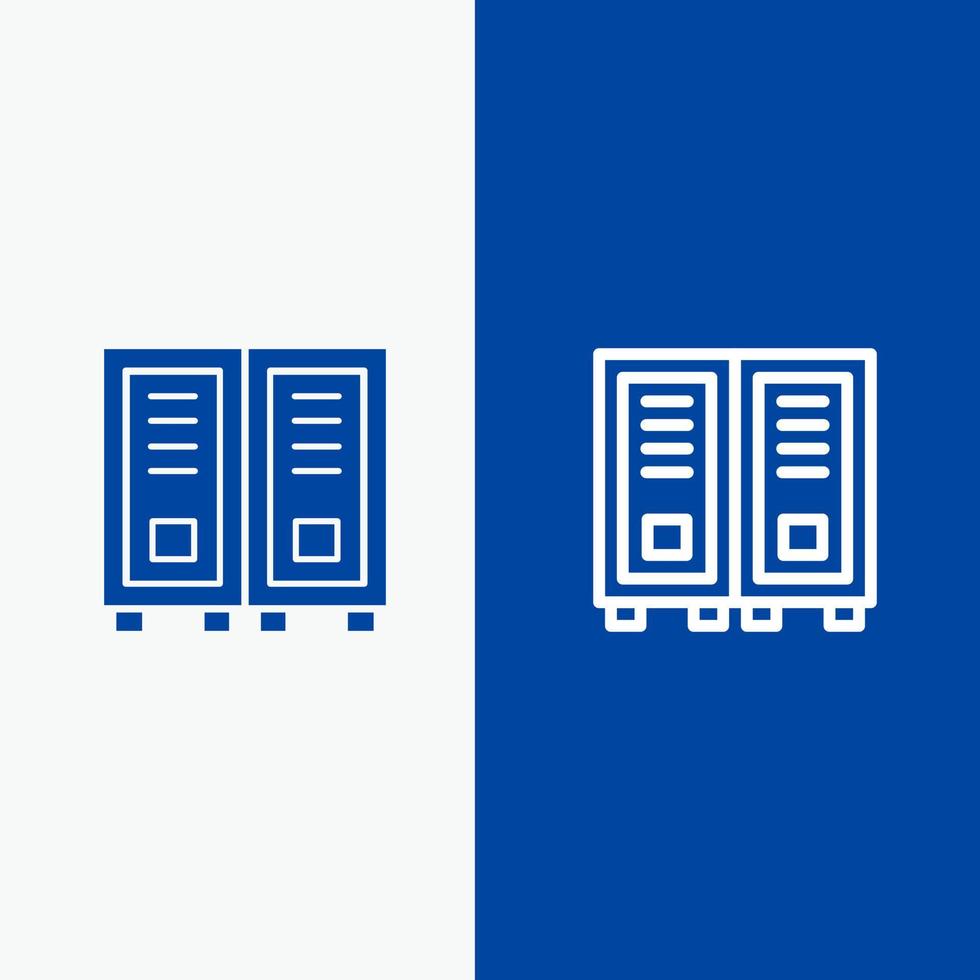 Education Library Read Reading Line and Glyph Solid icon Blue banner Line and Glyph Solid icon Blue banner vector