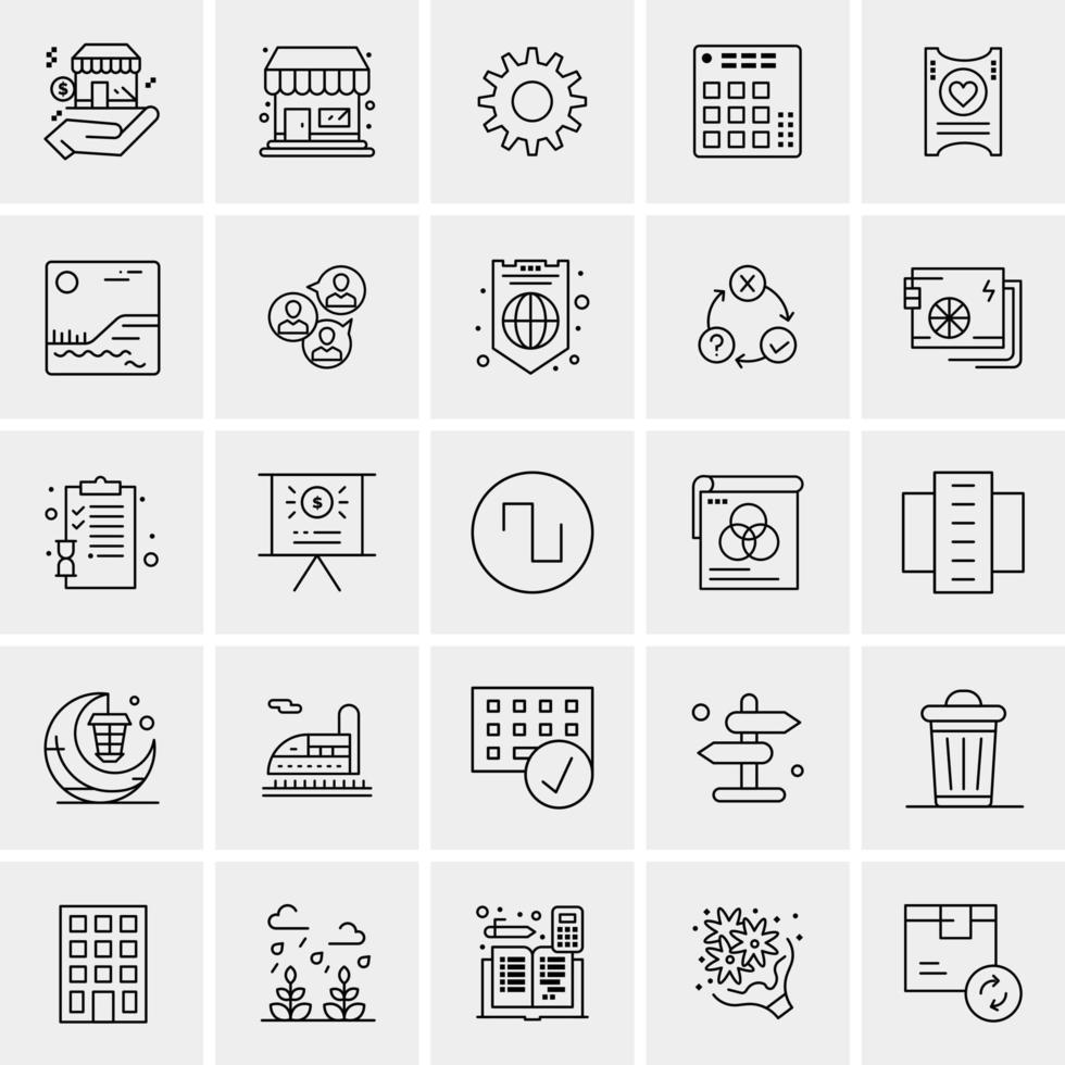 25 Universal Business Icons Vector Creative Icon Illustration to use in web and Mobile Related project