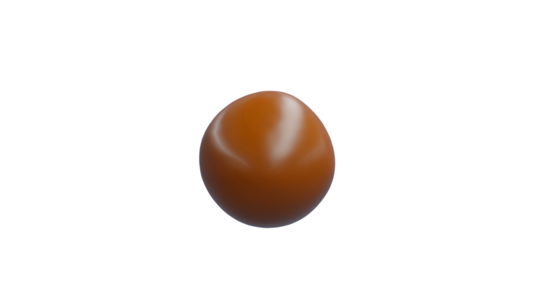 chocola plons met druppels 3d weergave. PNG alfa.