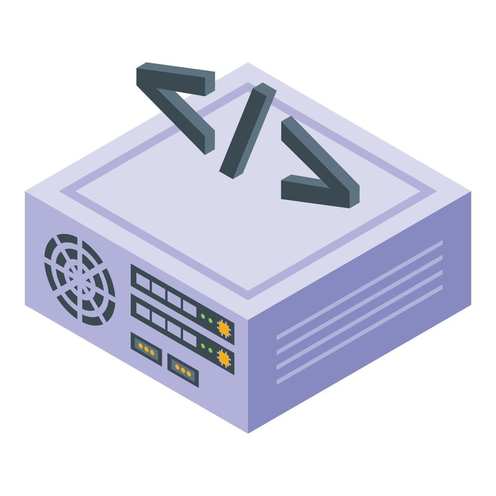 Data learn icon isometric vector. Study case vector