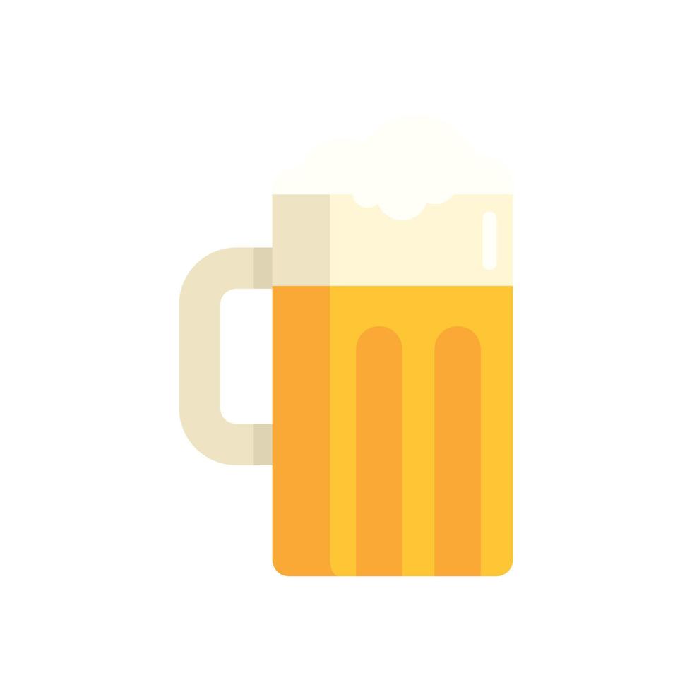 jarra de cerveza, icono, plano, aislado, vector