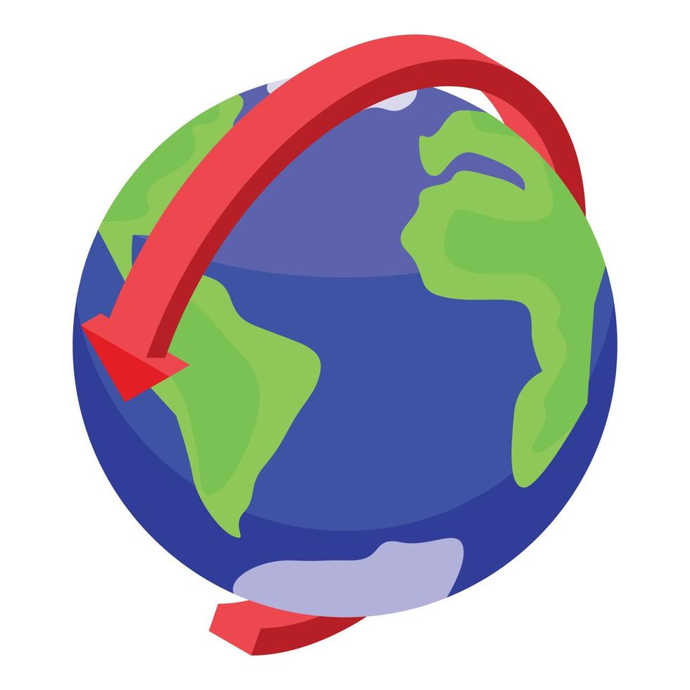 World icon isometric vector. Globe travel vector