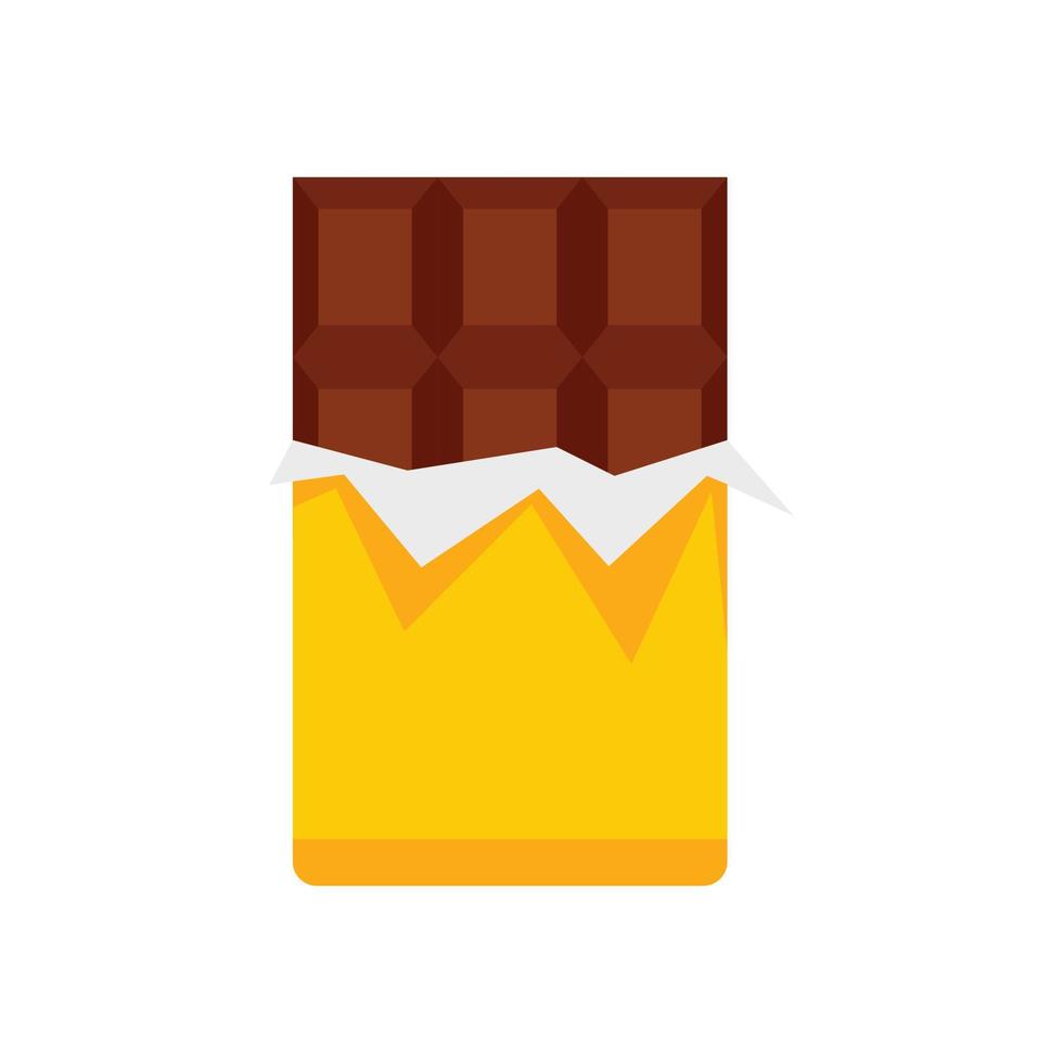 icono de barra de chocolate vector aislado plano