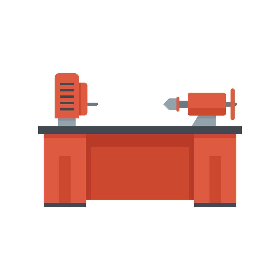 Lathe machine icon flat isolated vector