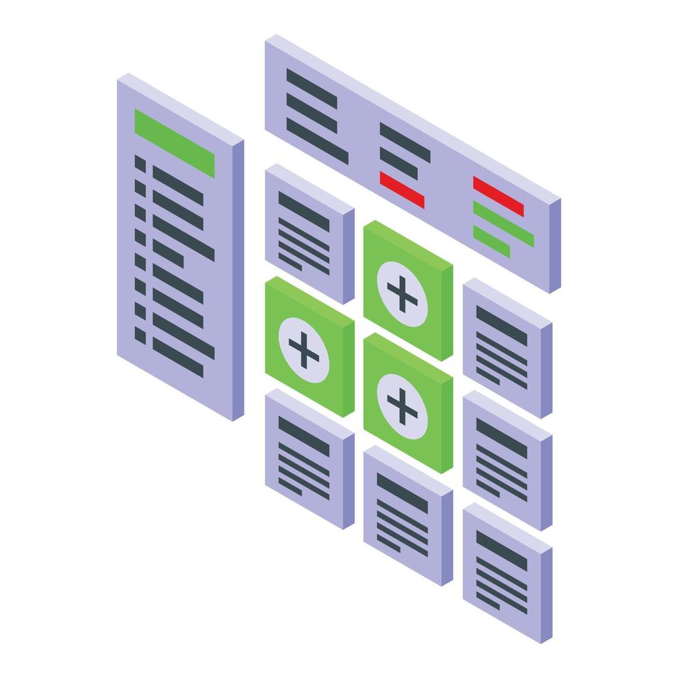 Content plan icon isometric vector. Social media vector