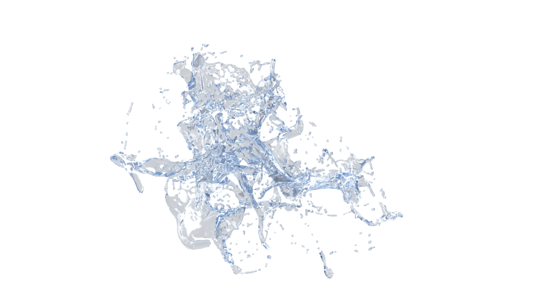 Cadre rond éclaboussures d'eau réaliste 3d, aqua, éclaboussures de liquide clair. canal alpha png. png