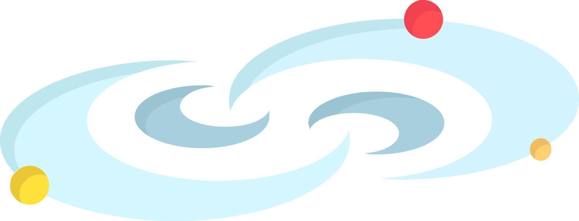 Galaxy astronomy planets system universe Flat Color Icon Vector