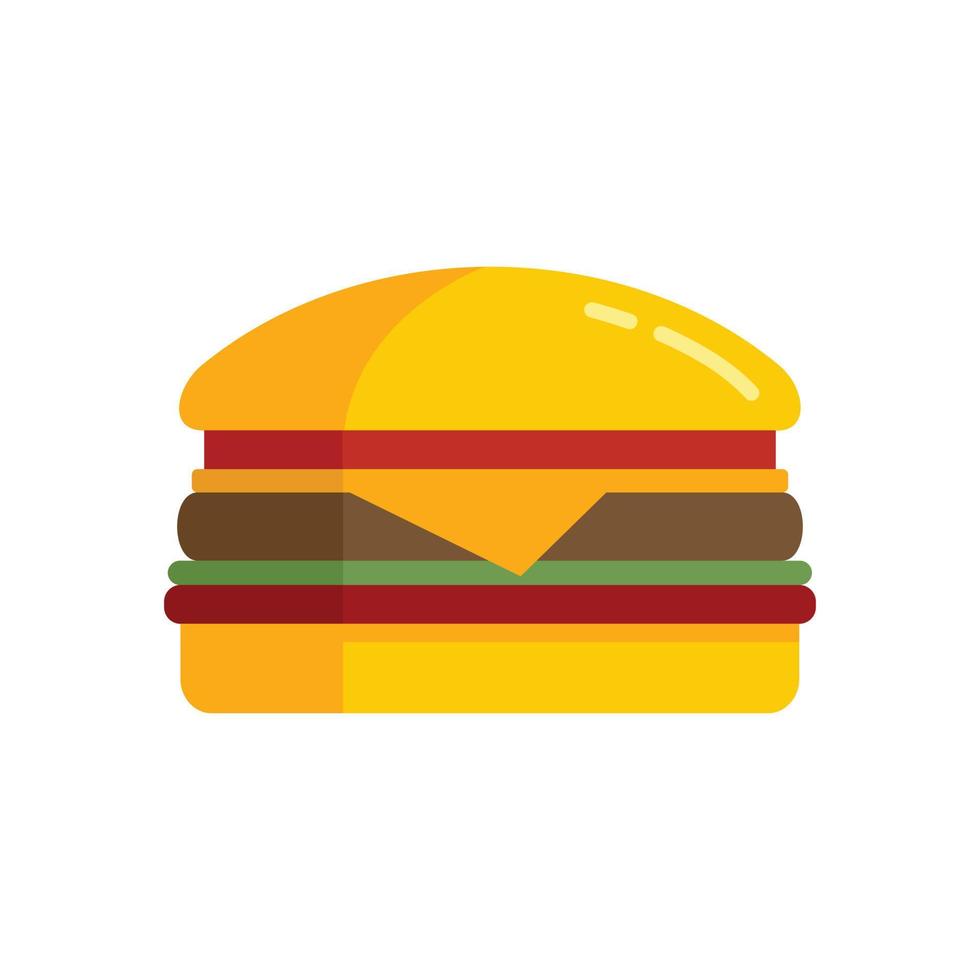 Eco burger icon flat isolated vector