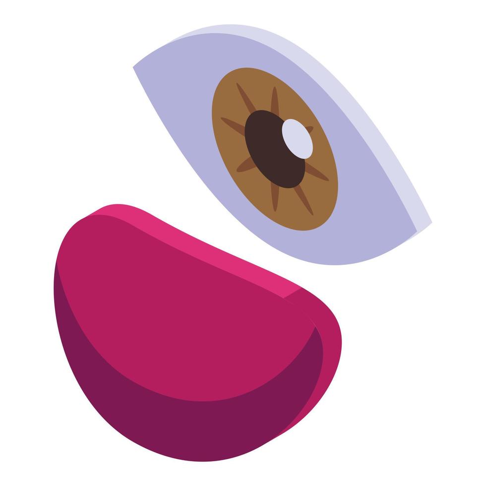 Gel eye patch icon isometric vector. Facial mask vector