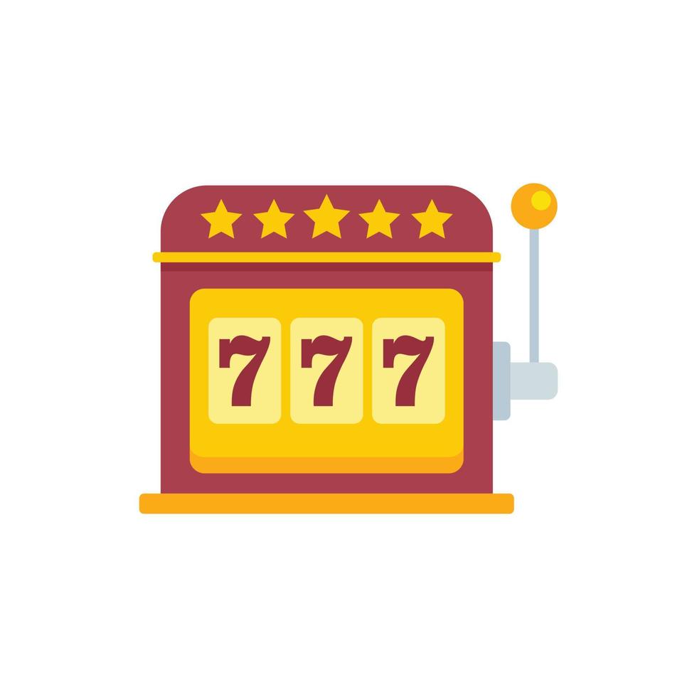 Slot machine icon flat isolated vector