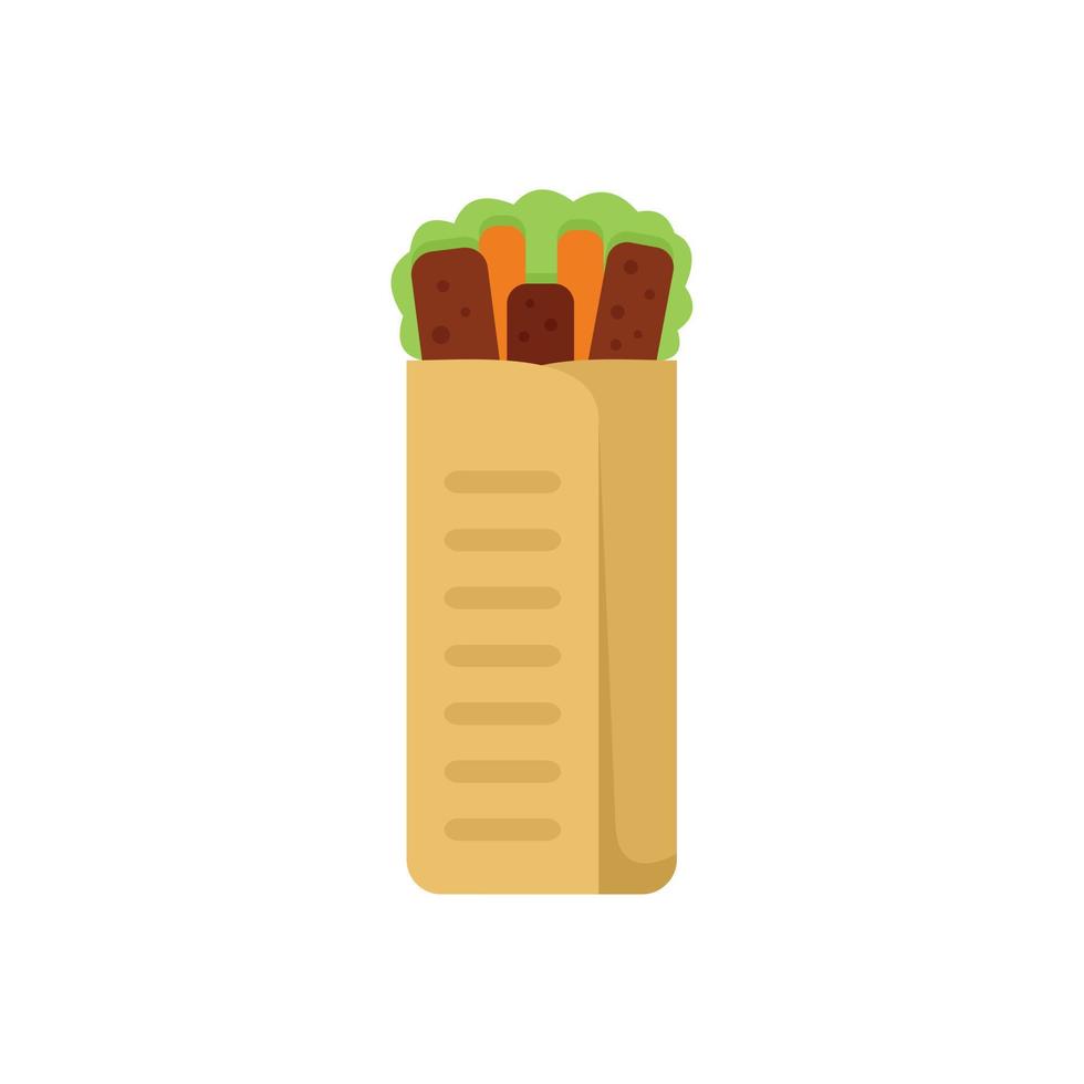 Fresh kebab icon flat isolated vector