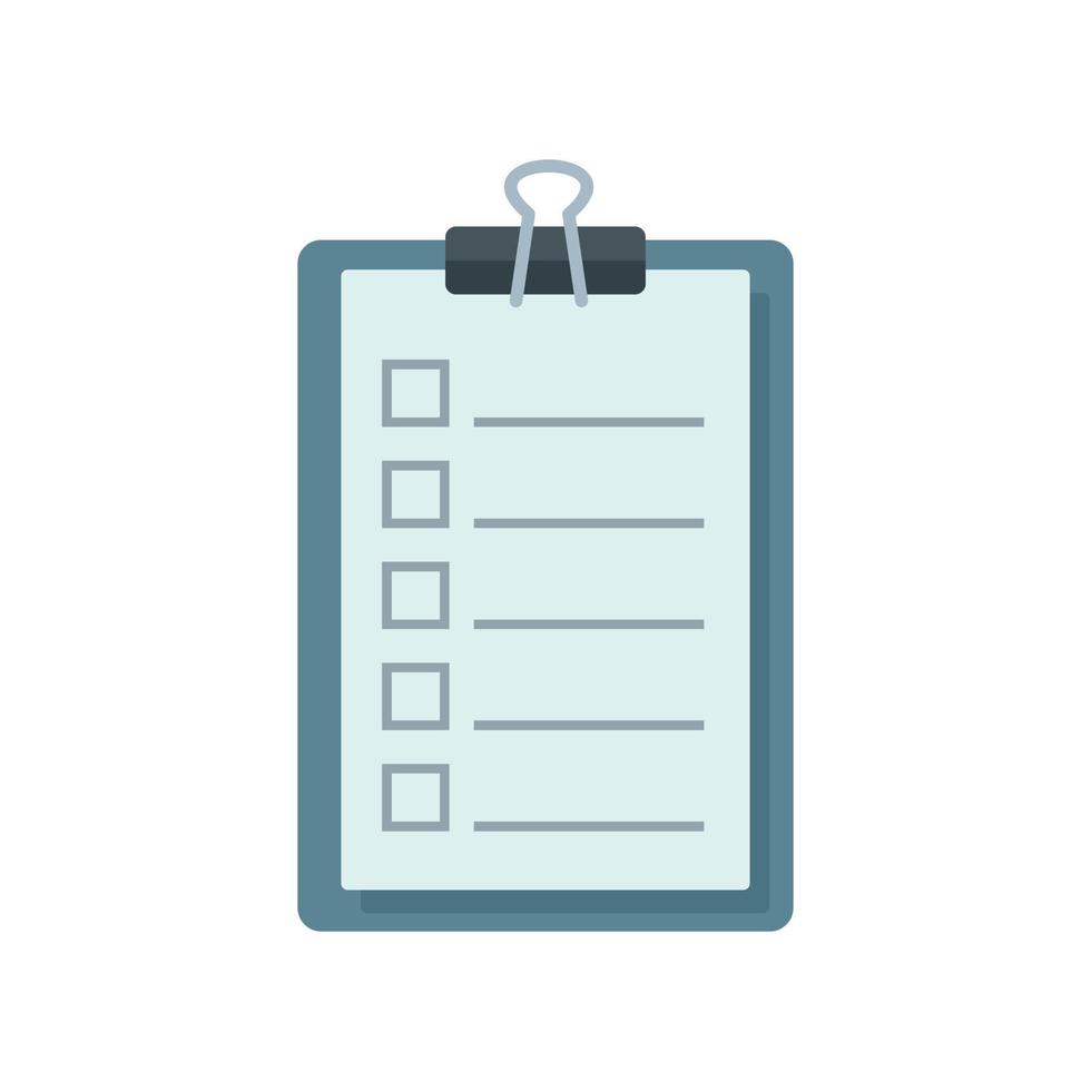 To-do list task icon flat isolated vector