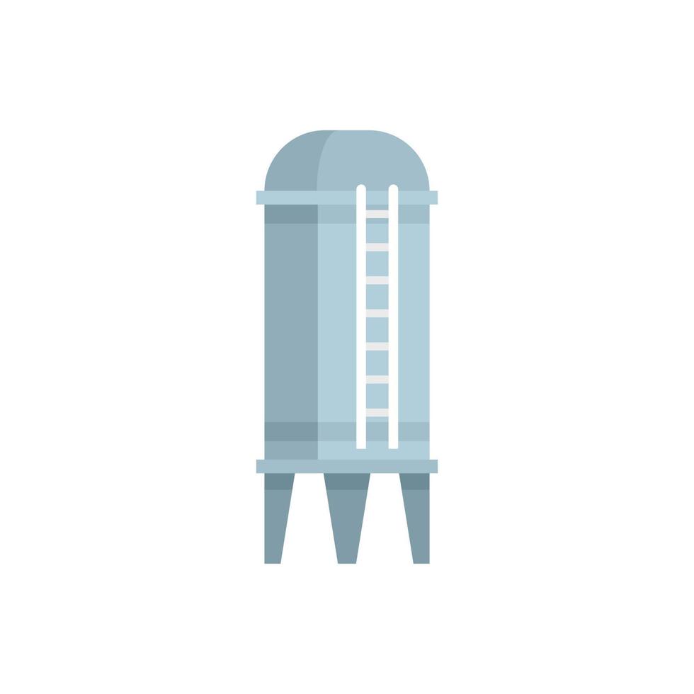 Metal water tower icon flat isolated vector