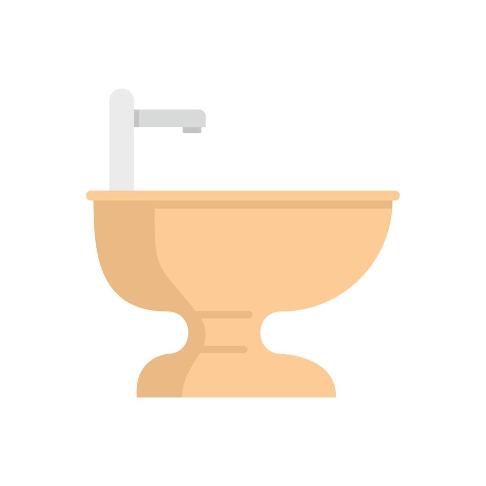 Bathroom bidet icon flat isolated vector