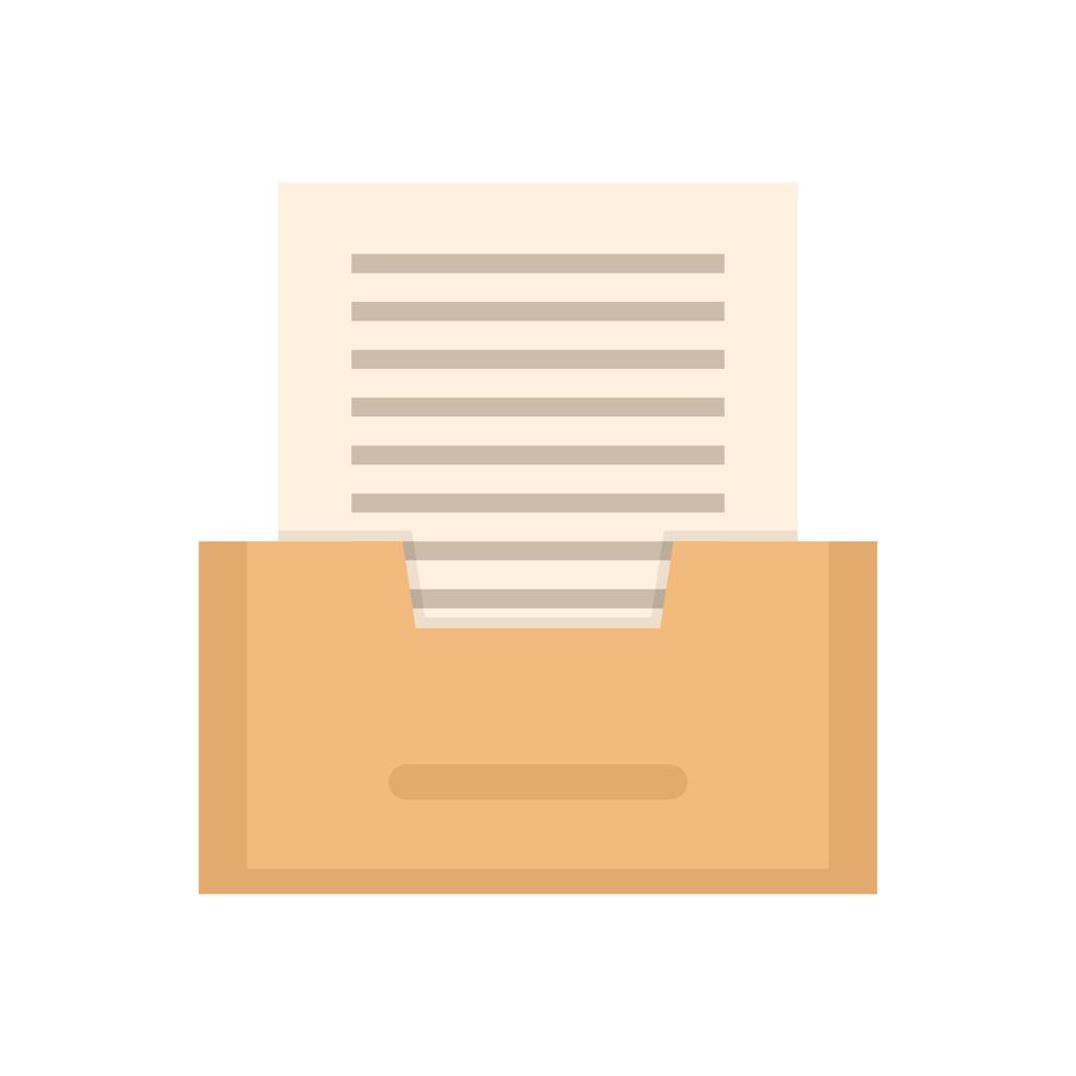 Paper archive icon flat isolated vector