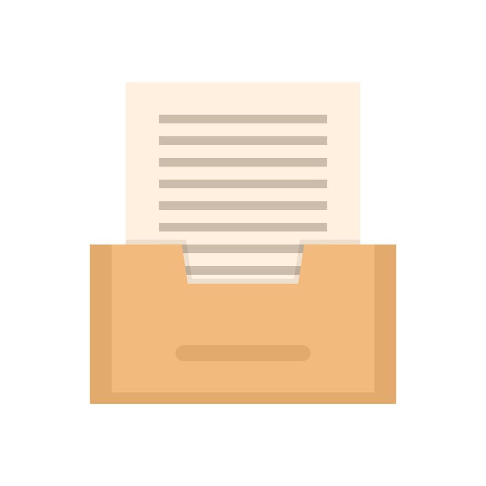 Paper archive icon flat isolated vector