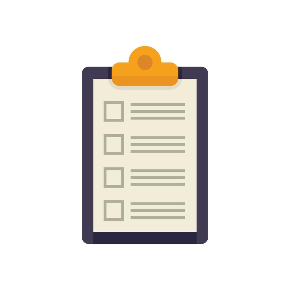 To-do list agenda icon flat isolated vector