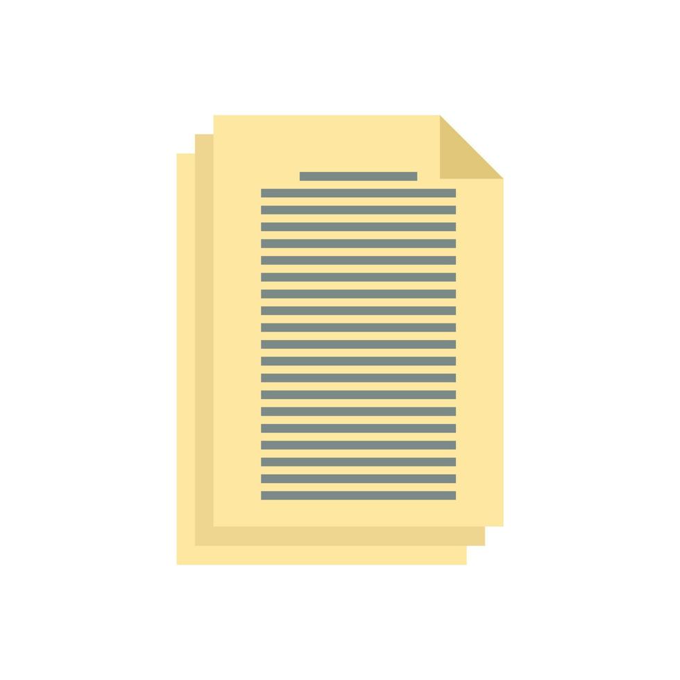 Old documents icon flat isolated vector