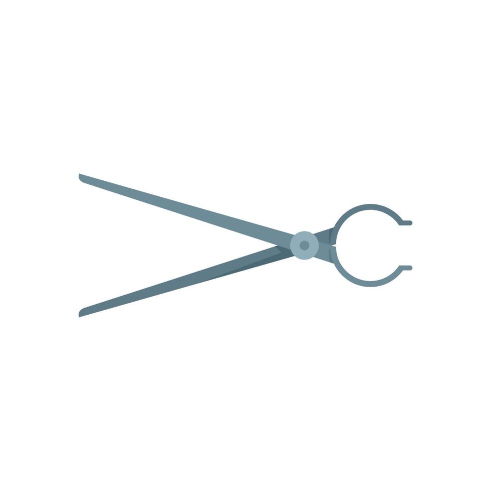 Metallurgy pliers icon flat isolated vector