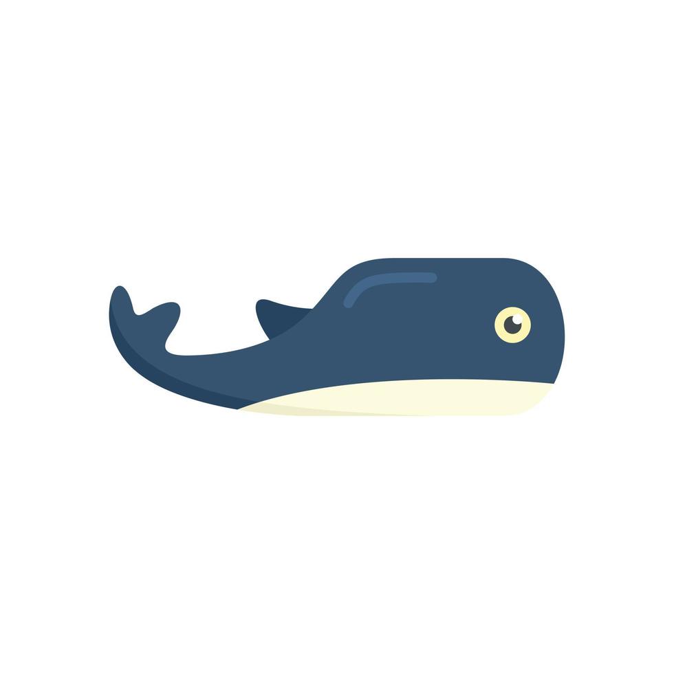 Sea whale toy icon flat isolated vector