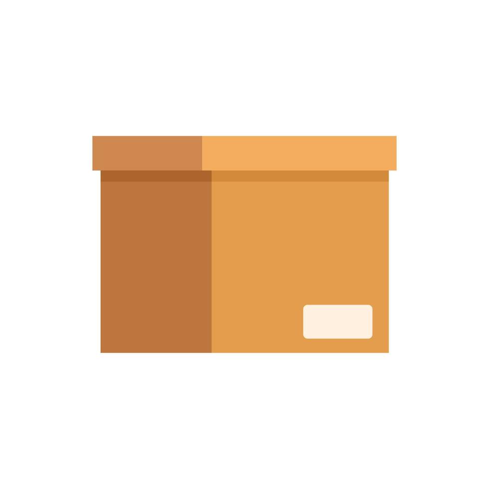 Documents carton box icon flat isolated vector