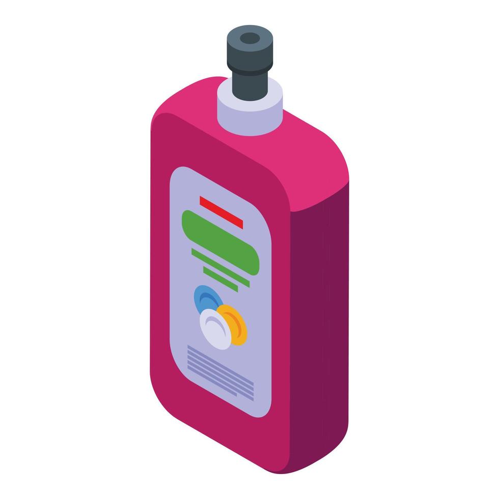 Dish detergent icon isometric vector. Plastic container vector